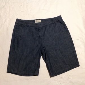 J. Crew Dark Blue Chambray Bermuda Shorts Size 4